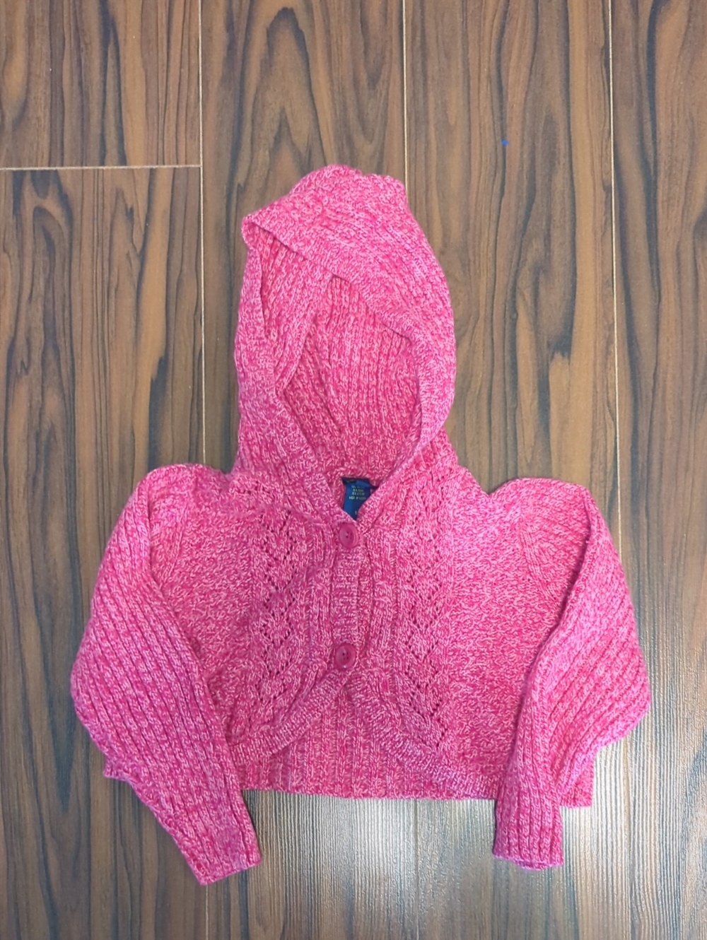 OshKosh B'gosh Hooded Cable Knit Cardigan size 5